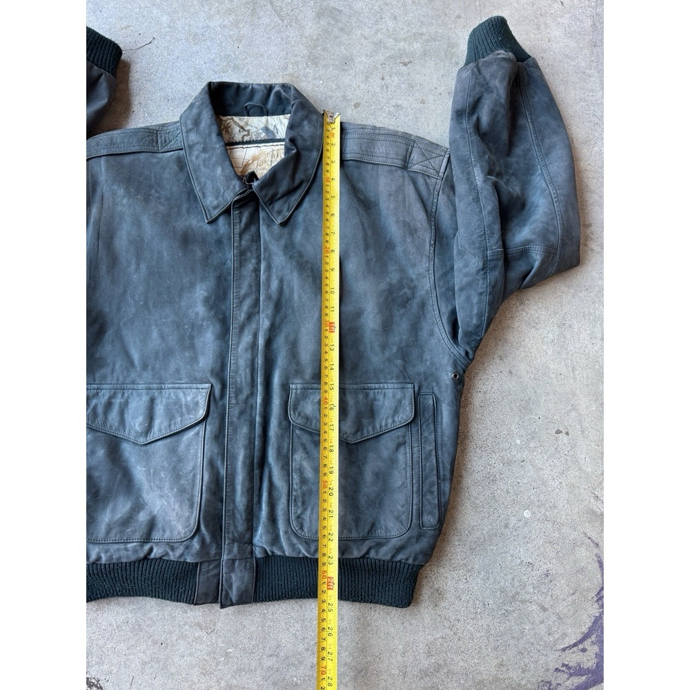 VTG 80s G-3 Global Soft Suede 100% Leather Bomber Flight Aviator A-2 Jacket S - Picture 11 of 11
